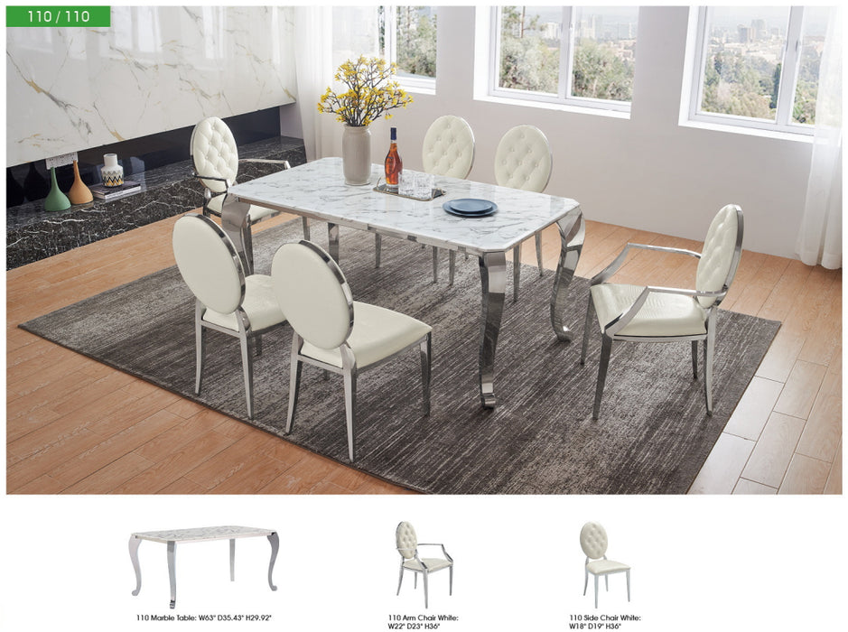 110 Marble Dining Table