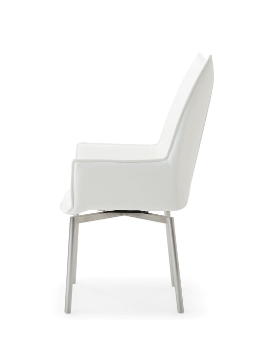 1218 swivel dining chair White