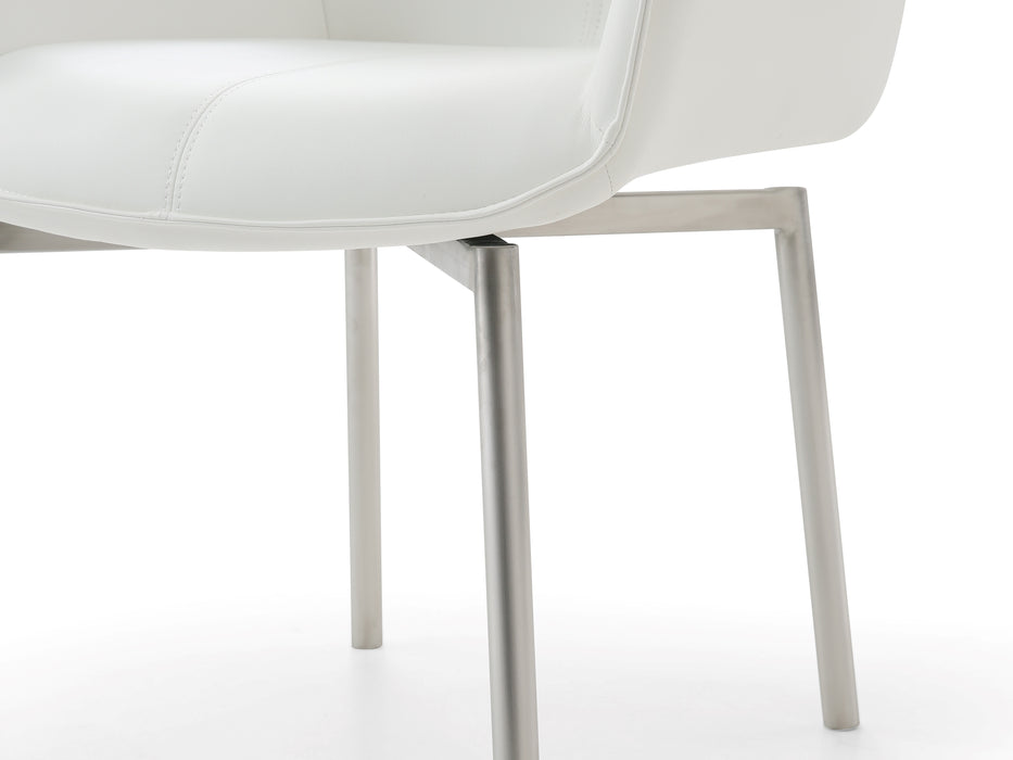 1218 swivel dining chair White