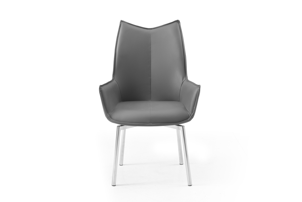 9087 Table Dark grey with 1218 swivel dark grey chair