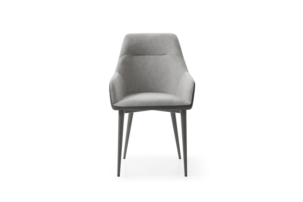 9087 Table Dark grey with 1254 chairs