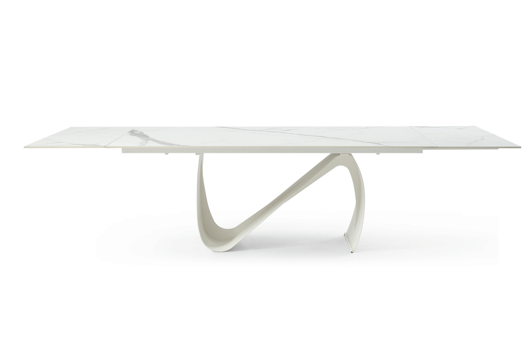 9087 Table White with 1218 swivel blue chair