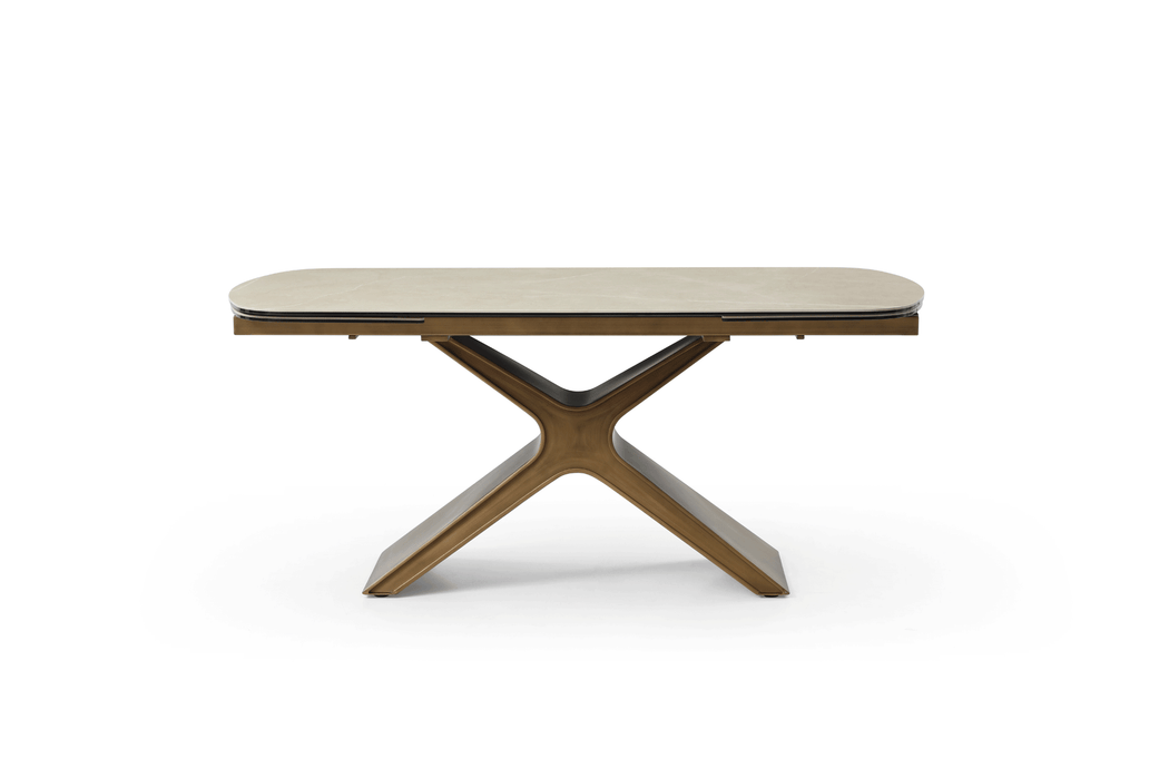 9368 Table Taupe with 1239 swivel beige chairs