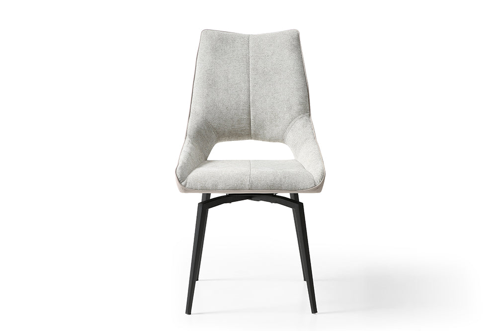 9368 Table Taupe with 1239 swivel beige chairs
