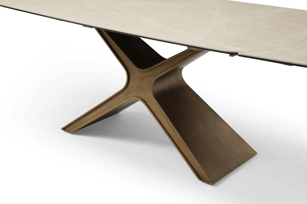 9368 Table Taupe with 1239 swivel beige chairs
