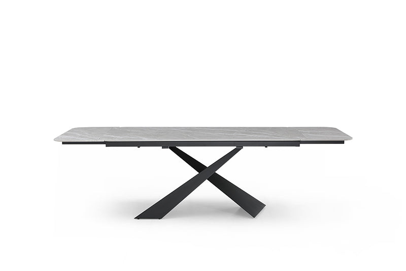 9422 Table with 1218 swivel Dark grey chairs