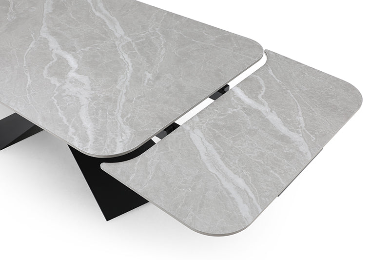 9422 Table with 1218 swivel Dark grey chairs