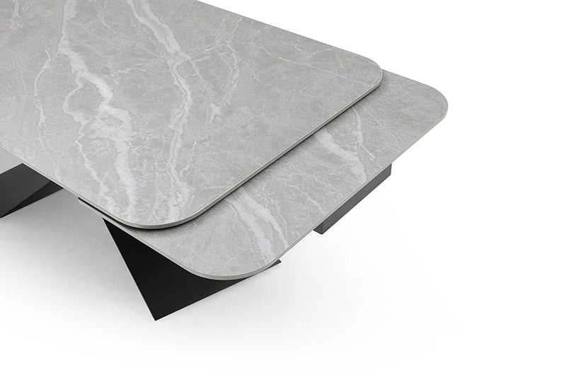 9422 Table with 1218 swivel Dark grey chairs