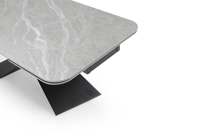 9422 Table with 1218 swivel Dark grey chairs