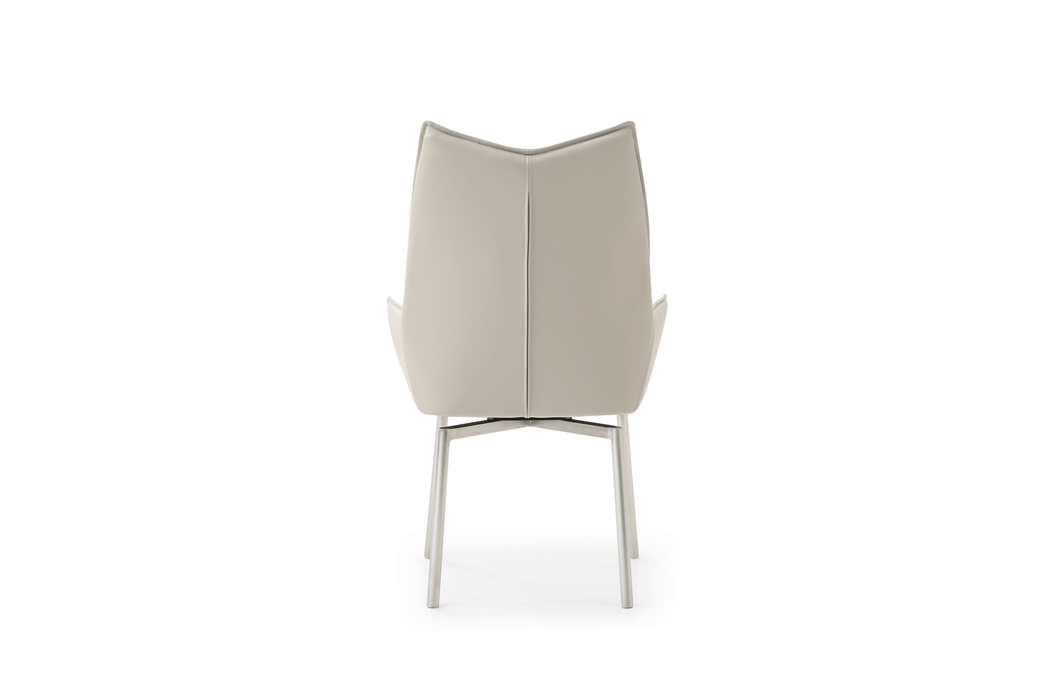 9436 Dining Table with 1218 swivel grey taupe chairs