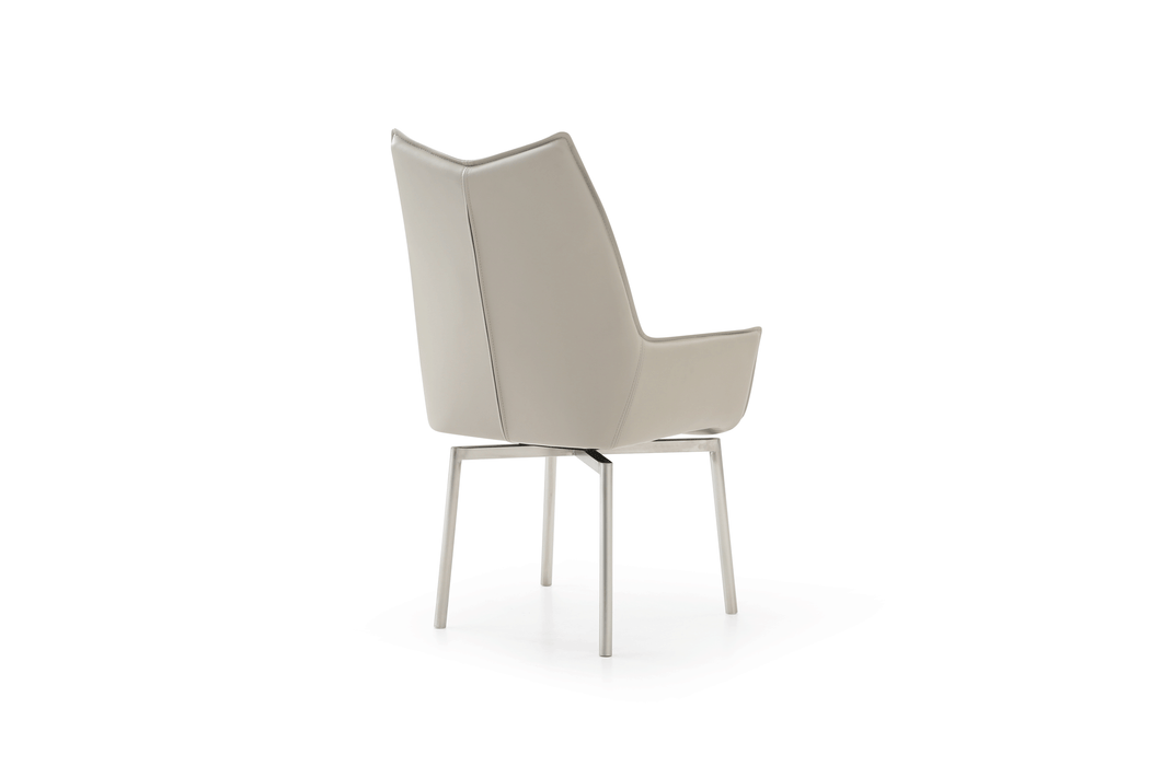 9437 Dining Table with 1218 swivel grey Taupe chairs