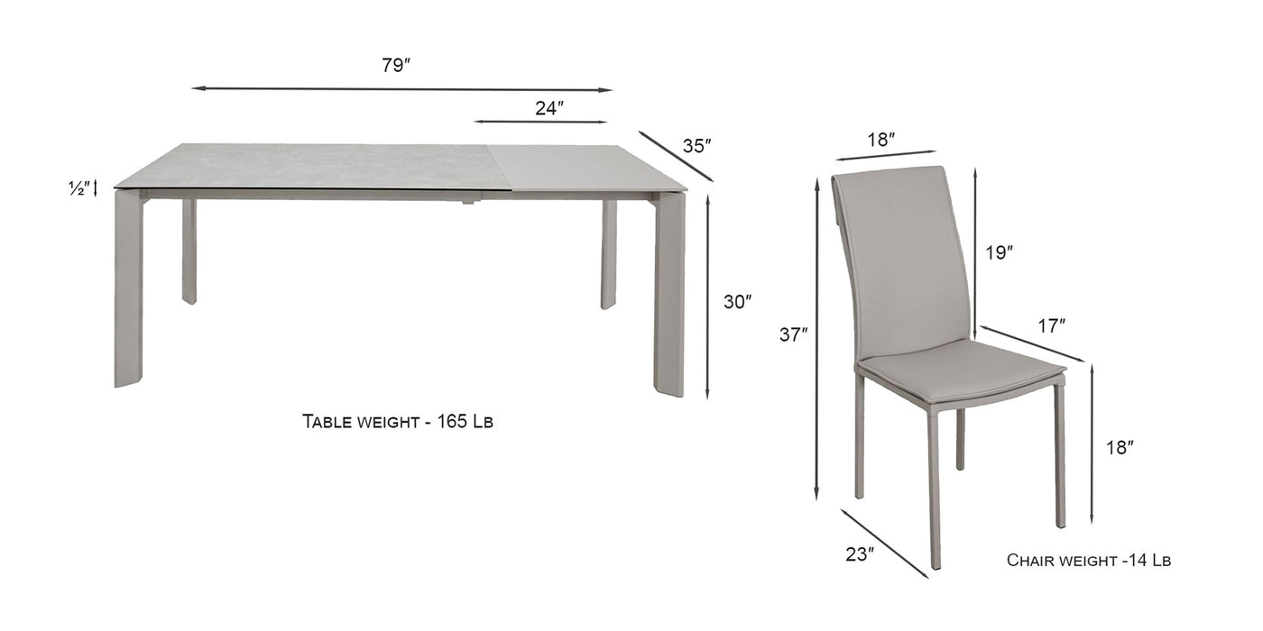 Aurora Grey Dining set