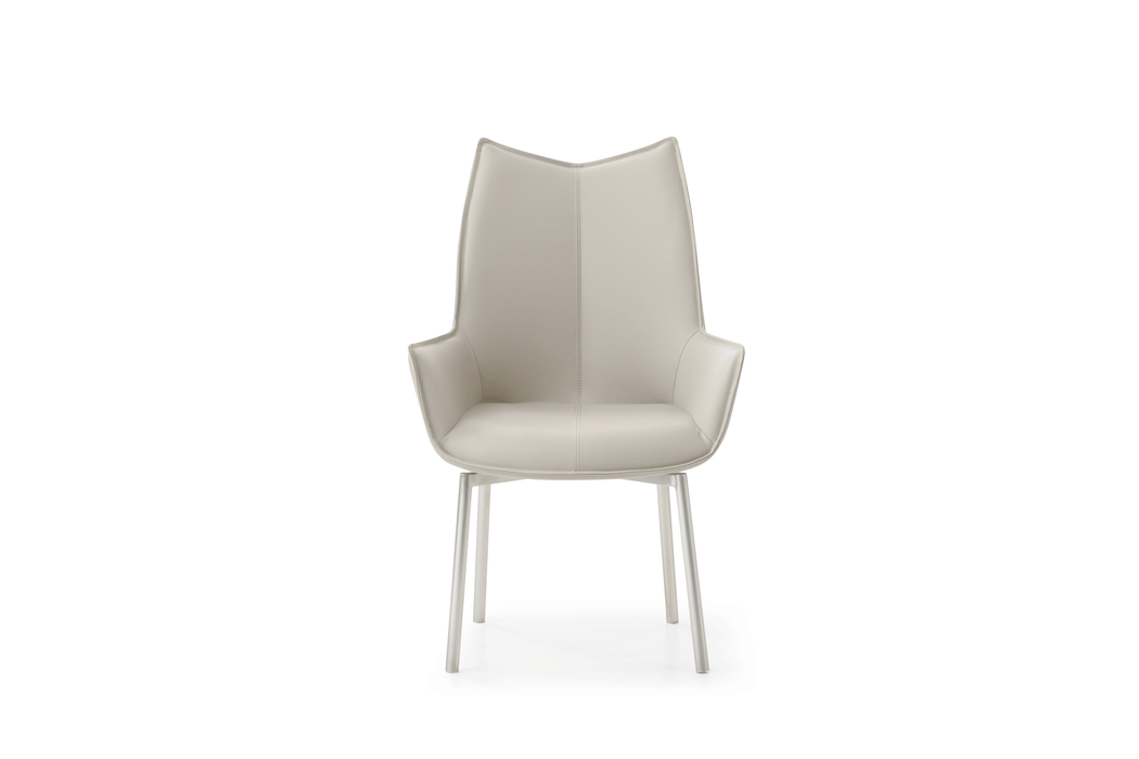 Cloud Table with 1218 swivel grey taupe chairs