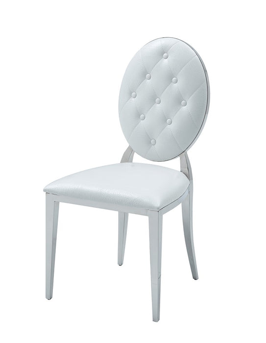 Zig Zag Dining Table with 110 White Chairs