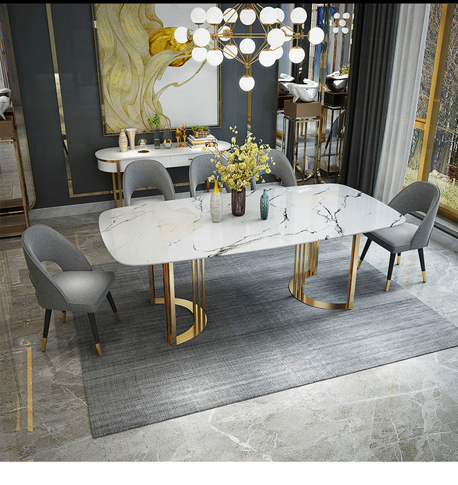 131 Gold Marble Dining Table