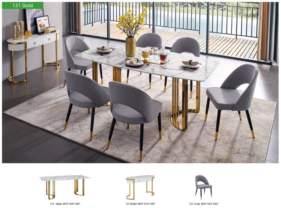 131 Gold Marble Dining