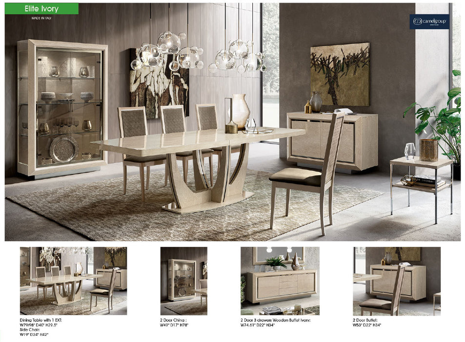 Elite Dining Ivory  Betulla Sabbia