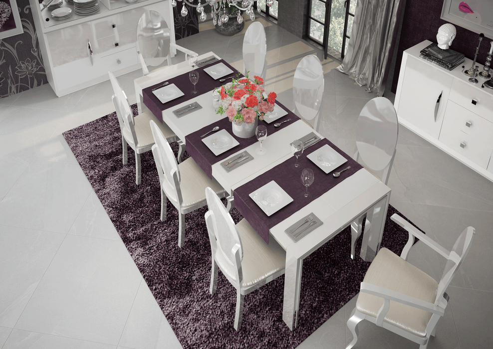 Carmen White Dining Table