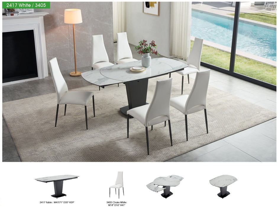 2417 Marble Table White