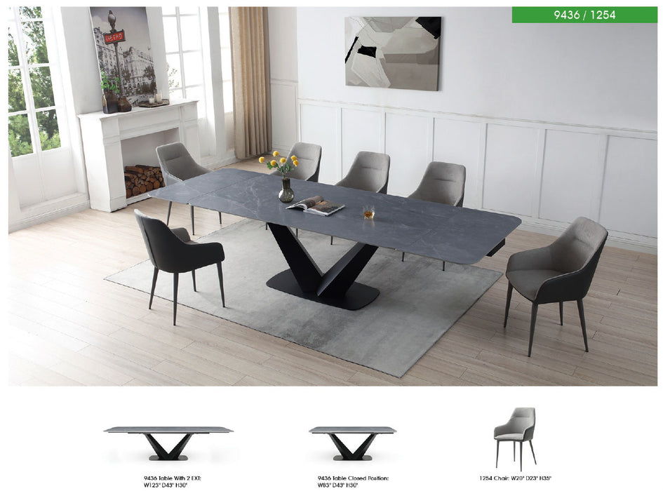 9436 Dining Table with 1254 chairs