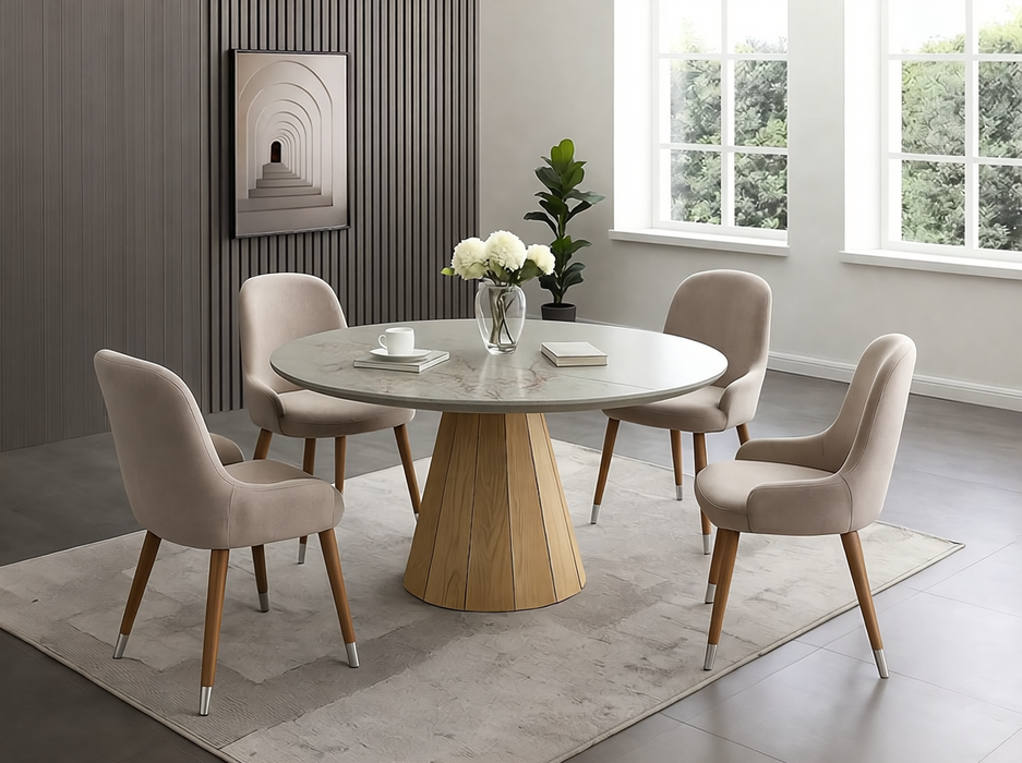 9493 Round Dining Table with Extension
