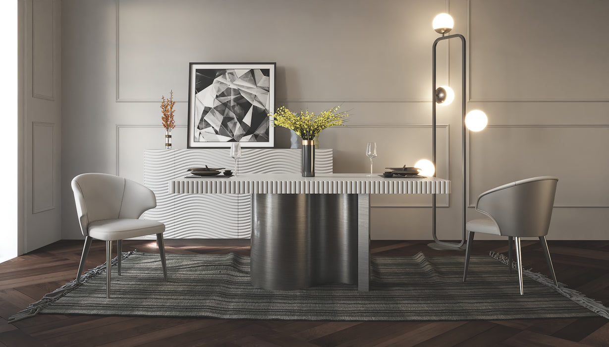 Wave Dining table w/ 2 Ext.