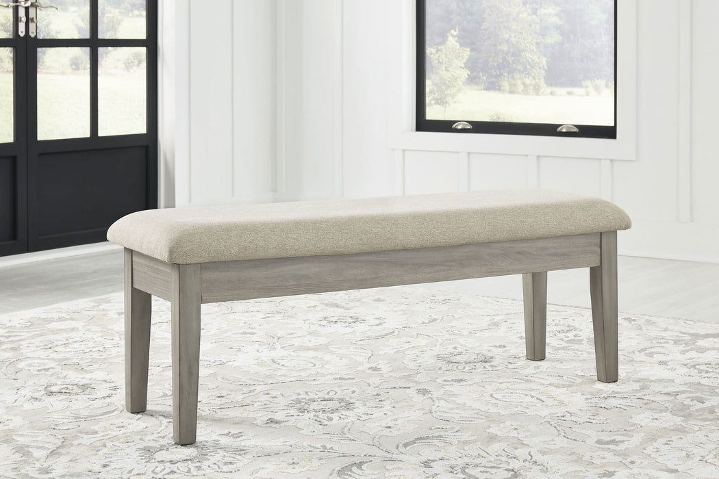 Parellen Dining Table and 4 Chairs with Bench