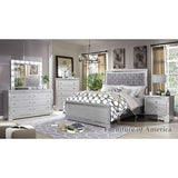 Belleterre Bed + 2NS + Dresser + Mirror - Silver