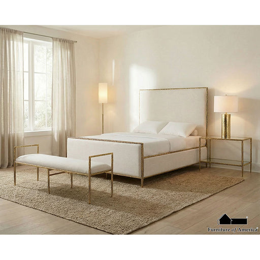 Valda Bed - King / Matte Gold