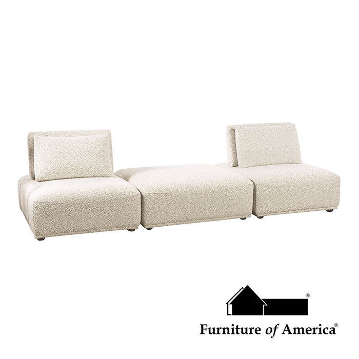 Stavanger 2-Seater w/ Square Ot - Beige