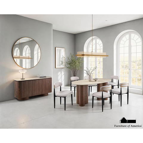 Kronus 5 PC. Dining Table Set - Walnut