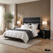 Andriola Bed - King / Chrome/Black