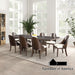 Morden 9 PC. Dining Table Set - Dark Walnut