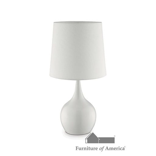 Edie 23.5H Glossy White Table Lamp