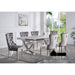 Wadenswil 7 PC. Dining Table Set W/ Ac261gy - Chrome