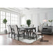 Amina Table + 6 Chairs - Gray / Table + 6 Chairs