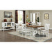 Auletta 7 PC. Dining Table Set - Distressed White/Distressed Dark Oak