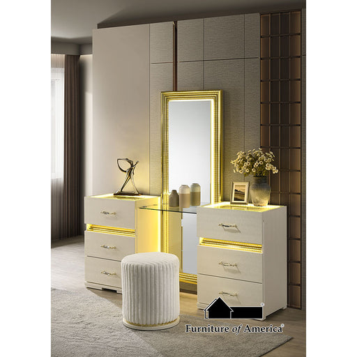Lucida Vanity W/ Stool - Beige