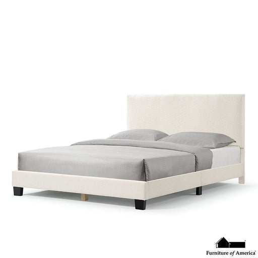 Bed Boucle Bed Frame White