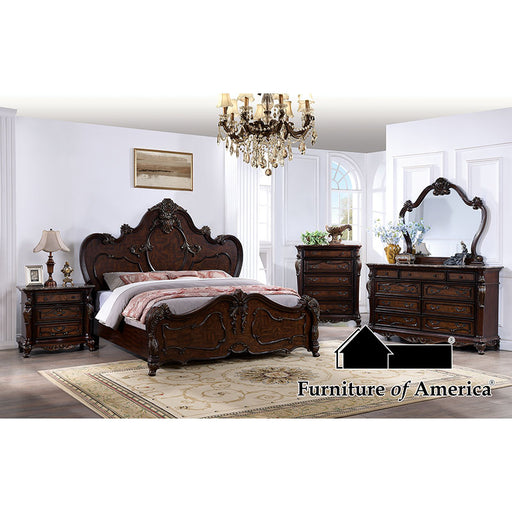 Roselli 5 PC. Bedroom Set W/ 2NS - Dark Cherry