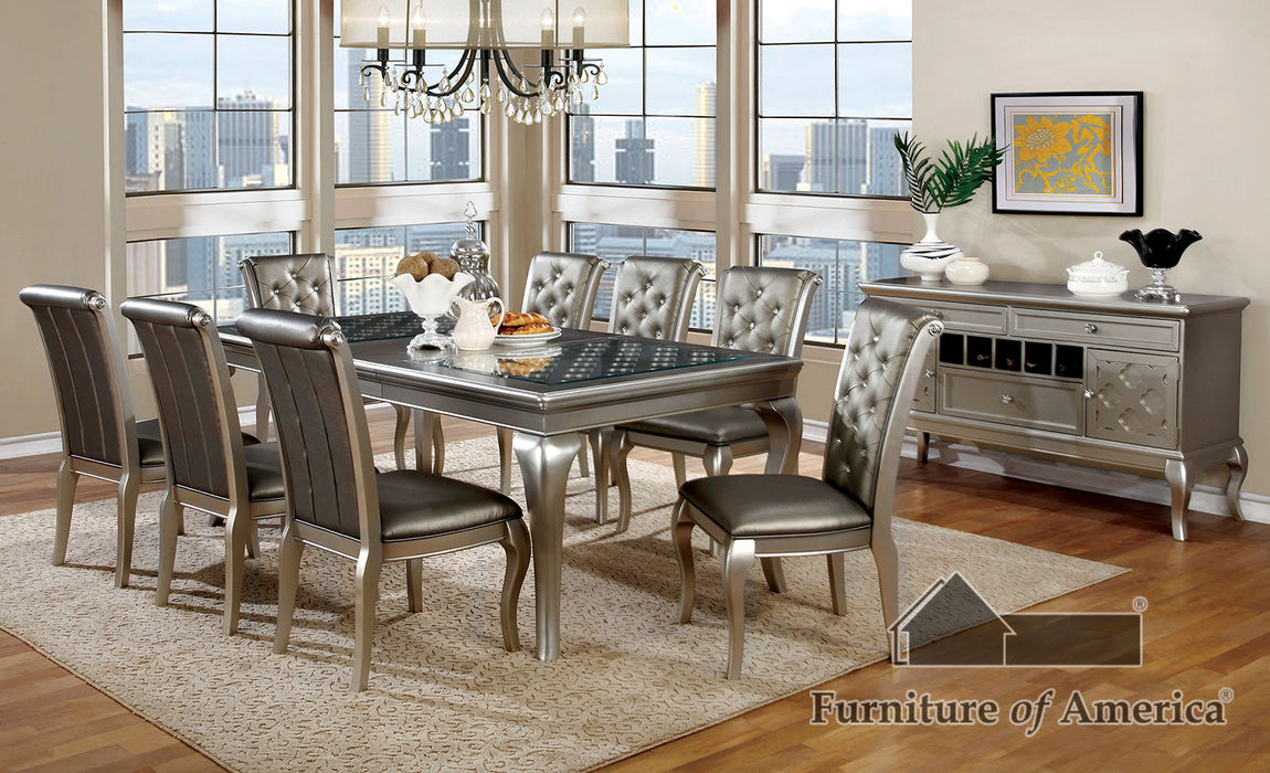 Amina Table + 6 Chairs - Champagne / Table + 6 Chairs (CM3219T-7PC)