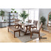 Gianna Table + 4 Chairs + 53" Wooden Bench - Rustic Oak