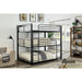 Olga I Metal Triple Decker Bed - Sand Black - Full