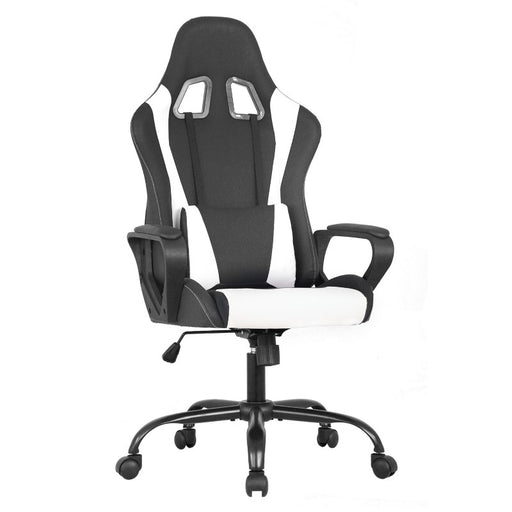 White Gaming/office Chair With Lumbar Support