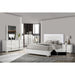 Sinistra Bed + 2NS + Dresser + Mirror - White