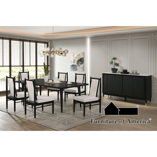 Margate 7 PC. Dining Table Set - Black