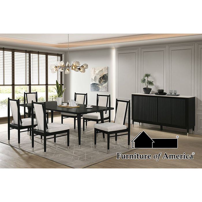 Margate 7 PC. Dining Table Set - Black