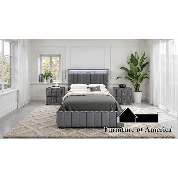 Farese Bed - Queen / Dark Gray