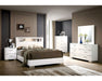 Malte Bed - Cal King / White/Chrome