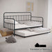 Thera K/D Metal Daybed W/ Trundle - Black
